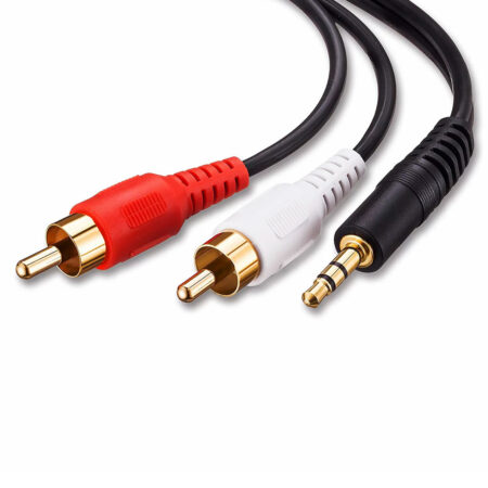 Kabel Audio Aux 3.5mm TRS Male Split to Stereo RCA