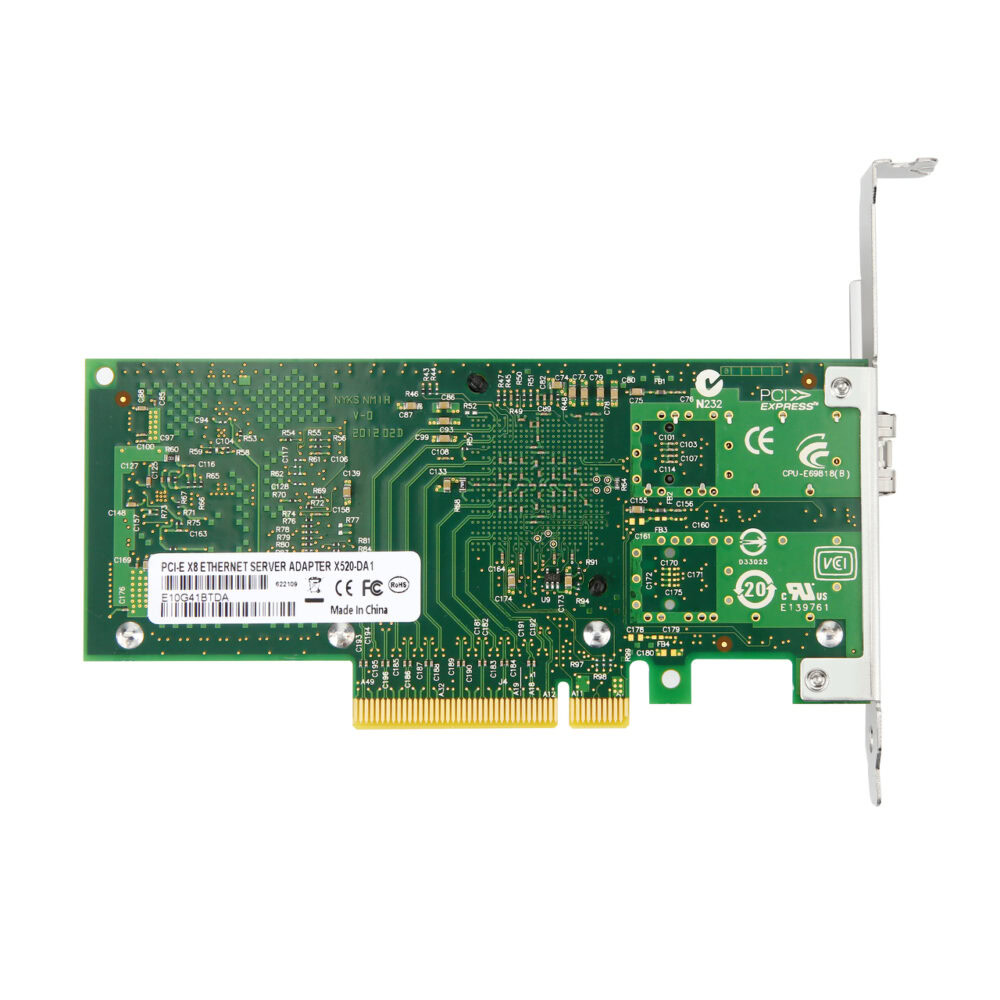 PCIe 2.0 x8 Intel X520-DA1 10 Gbps SFP+ PCIe Network Adapter / LAN Card - Image 2