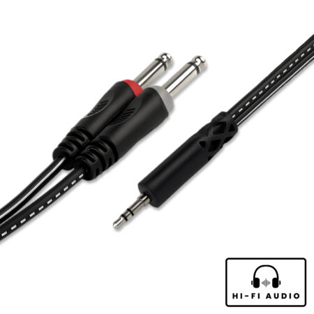 Kabel Audio Splitter Stereo Aux TRS 3.5mm to Dual Mono TS 6.35mm 6.5mm Akai