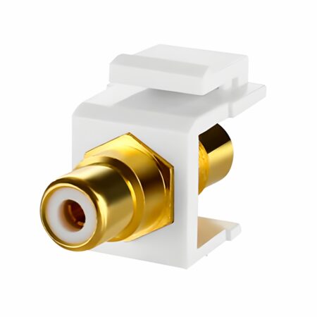 Coupler Keystone Jack Audio RCA Putih