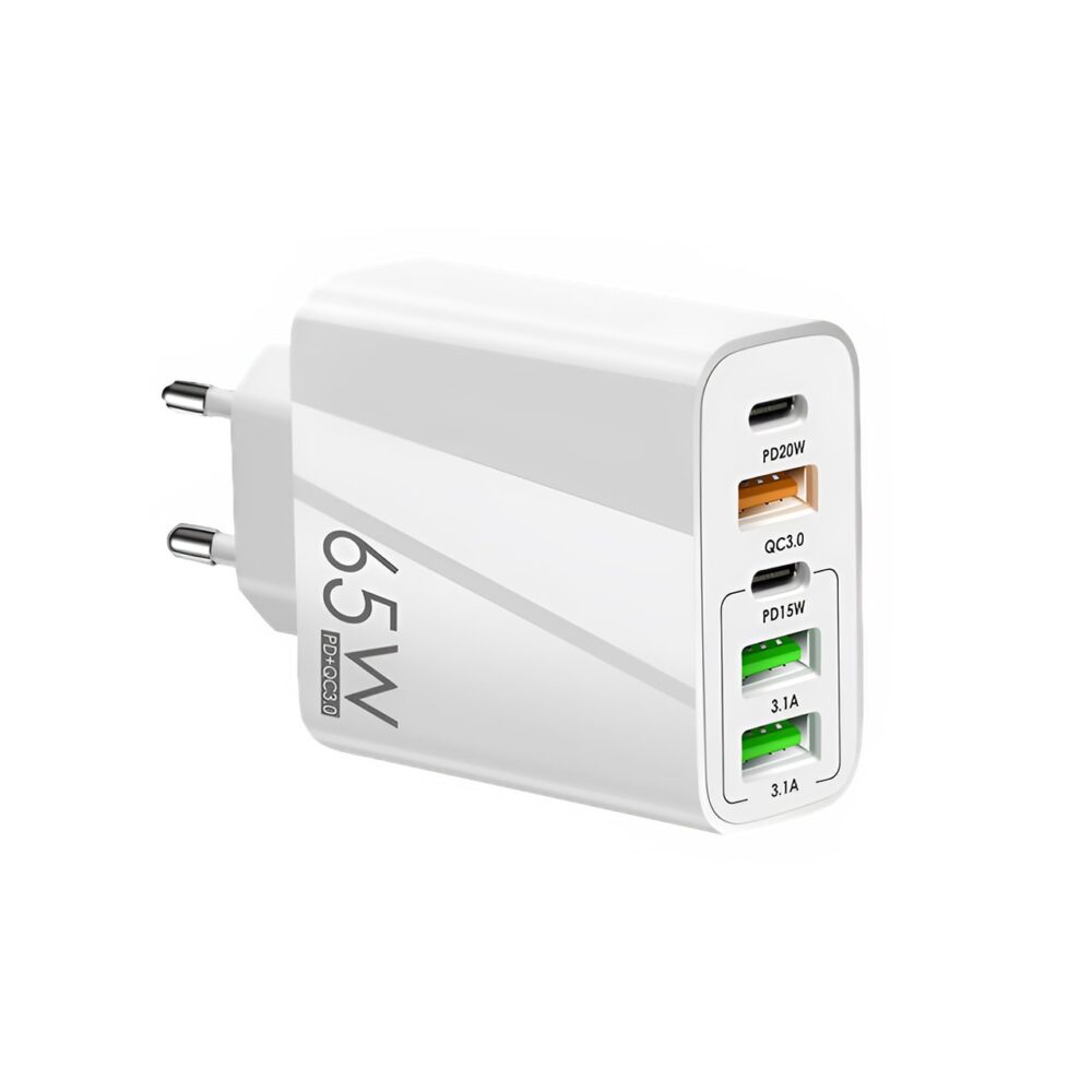 Power Adapter (Kepala Batok Charger) 65W Quick Charge PD 5 Port - Image 2