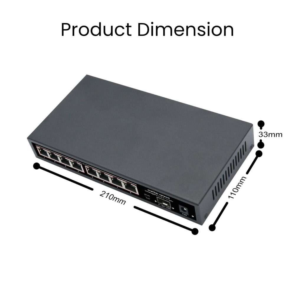 Desktop Network Switch 8 x 2.5 Gbps RJ45 + 1 x 10 Gbps SFP+ - Image 2