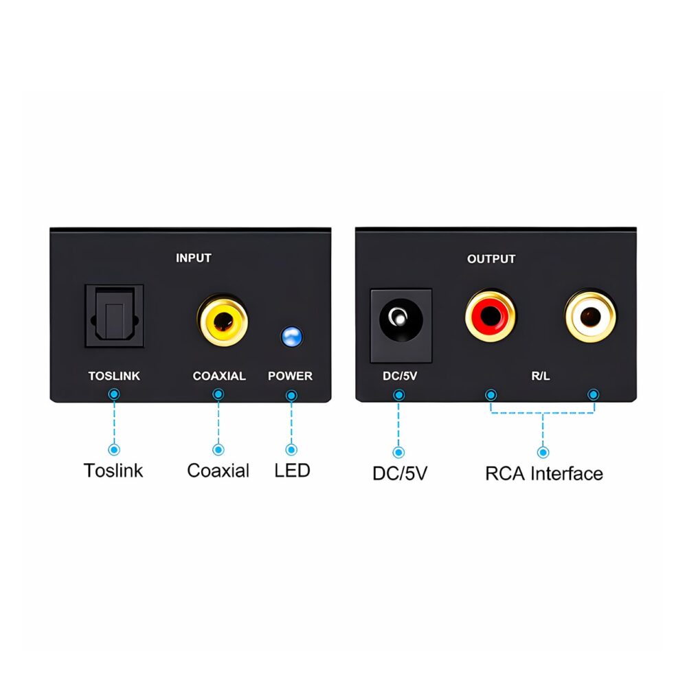 Coaxial / Optical Audio to RCA Digital to Analog Audio Converter (DAC) - Image 2