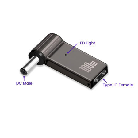Type-C Female PD to DC Power Converter Adapter