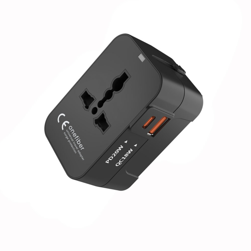 Universal Travel Power Adaptor with USB + Type-C PD PPS