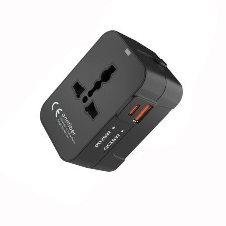 Universal Travel Power Adaptor with USB + Type-C PD PPS