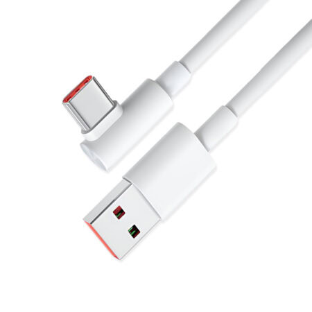 Kabel USB A Male to Type-C L-Shape Male 6A untuk Xiaomi, Redmi dan POCO