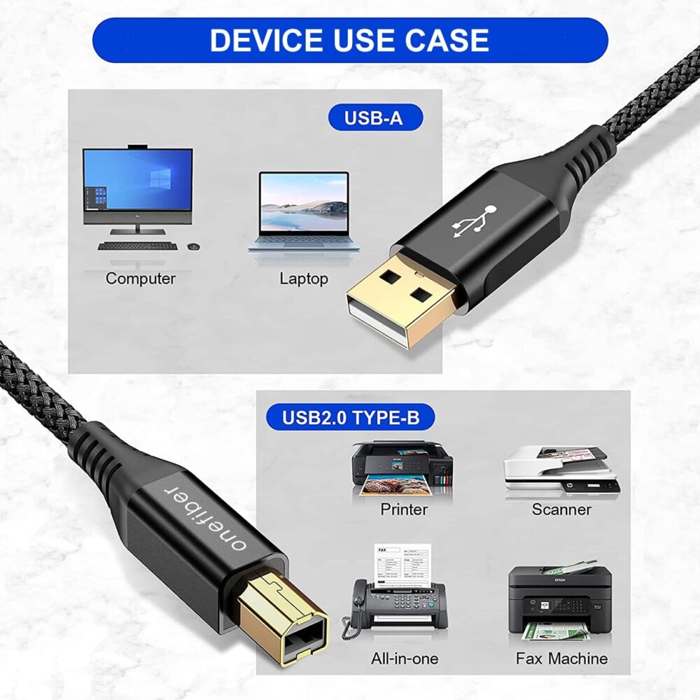 Kabel USB Printer A Male to B Male - Image 3